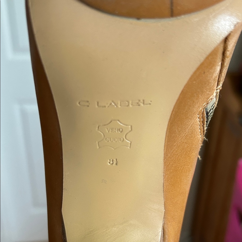 C Label Tan and Cream Heeled Boots - Picture 11 of 16